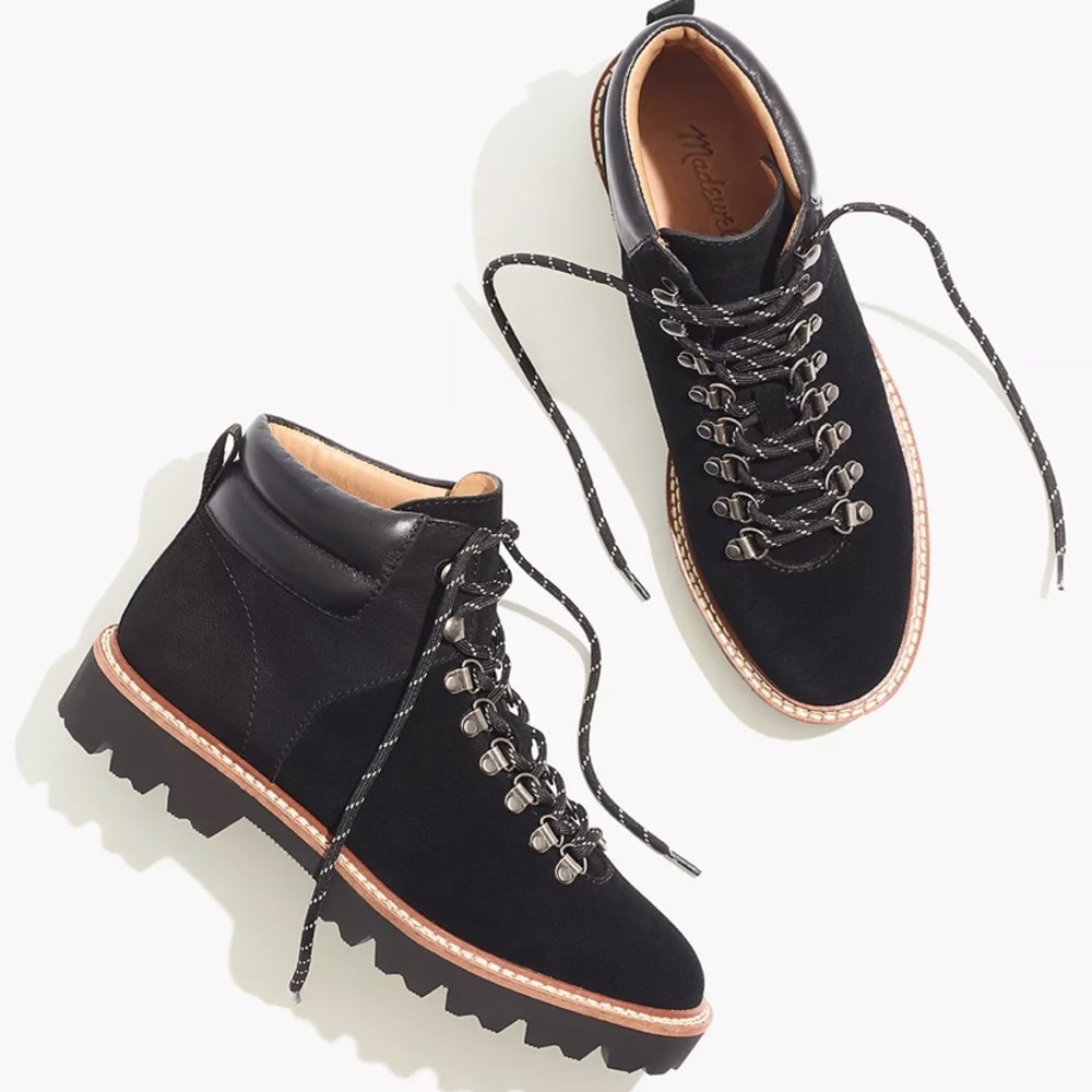 Madewell The Citywalk Lugsole Hiker Boot in Leather NIB. Size 6